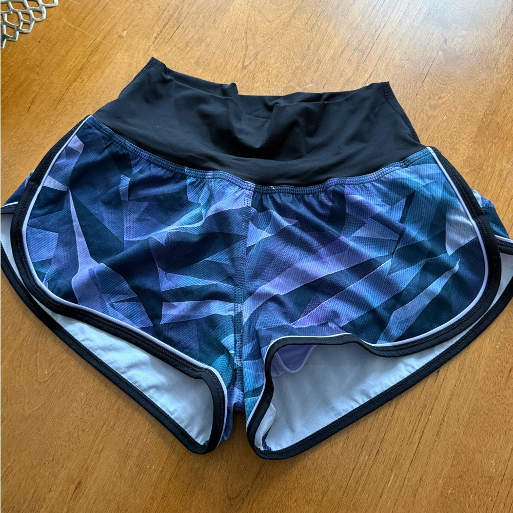 lululemon athletica Blue and Purple Geometric Athletic Shorts